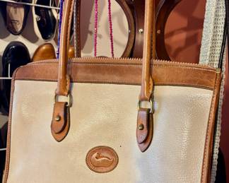 Dooney & Bourke Cream Camel Leather Shoulder Bag