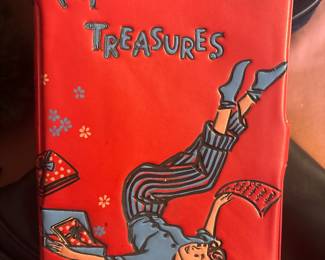 1950s Ponytail “My Treasures” Teenager Red Vinyl Keepsake Box