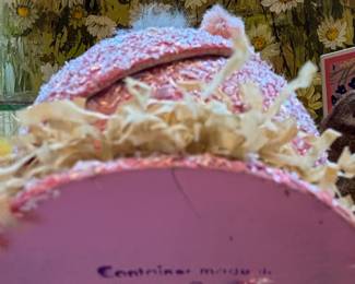 Western Germany Paper Mache Pink Bunny