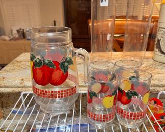 Vintage pitcher and glasses 