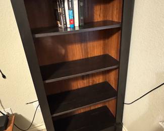 Black and brown bookcase 4 shelves 