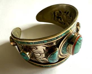 Brass & Turquoise Cuff Bracelet
