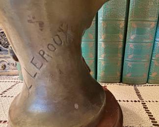 Art Nouveau Style Bronze Tone Bust – Signed L. Leroux