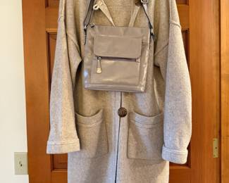 Chico's 100% Lambswool Women’s Tan Hooded Cardigan – Size 1