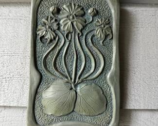 Art Nouveau Style Floral Design Wall Plaque