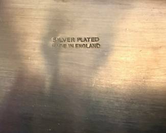 Silver Plated Etched Platter - Made in England