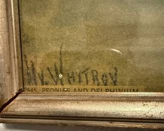 Framed Print "Peonies and Delphinium" by Hy Whitroy