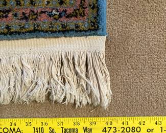 Persian Style  Blue and Multi-colored Fringe Rug – 6' x 3.3'