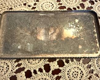 Silver Plated Etched Platter - Made in England