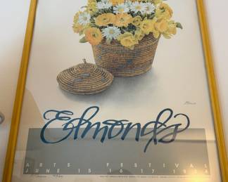 Framed 1984 Edmonds Arts Festival Poster