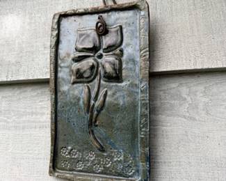 Floral Design Ceramic Plaque