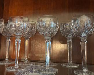 8 Waterford Lismore Hock Wine Glasses