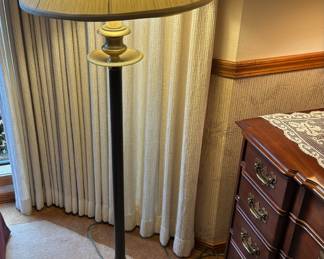 Traditional  Floor Lamp with Ornate Base 