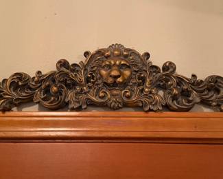 Carved Lion Overdoor Wall Decor