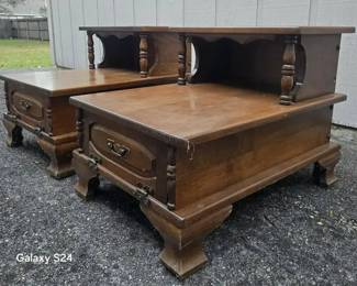 Set of two Colonial end tables