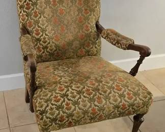 Vintage upholstered armchair