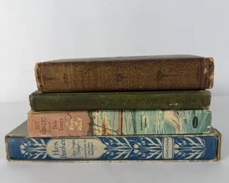 Antique Vintage Book Set Longfellow, Bunyan, Roy Rogers, Hans Brinker