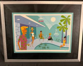 002 SHAG Josh Agle Palm Springs MCM MidCentury Modern Serigraph, 2005, Signed Numbered Ltd. Ed.