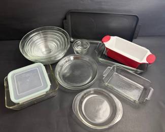 Pyrex, Anchor Hocking Duralex Glass Bakeware and Mixing Bowl Collection
