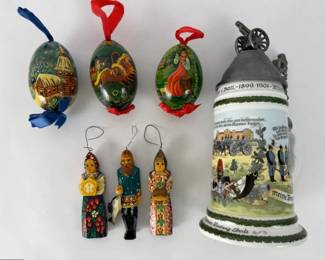 HandPainted Russian Ornaments Regimental Beer Stein