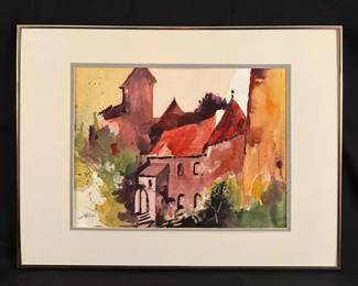 Javier Montoya Watercolor Print Framed and Signed