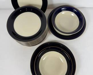 Studio Nova Sapphire MS575 Bowl Plate Pair 12Piece Mikasa Jewel Stone Plate Set