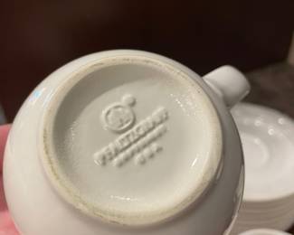 Pfaltzgraff Acadia White Coffee Cup & Saucer Set