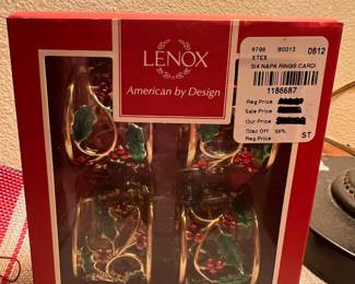 Lenox Holly Berry Napkin Rings