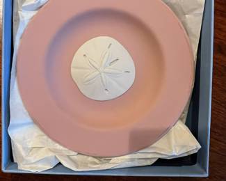 Wedgwood Pink Jasperware Sand Dollar Trinket Dish