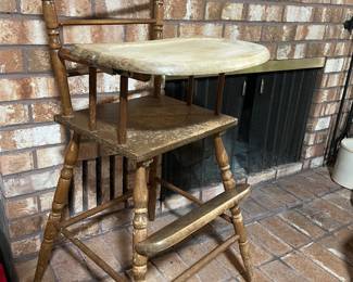 Antique Oak High Chair