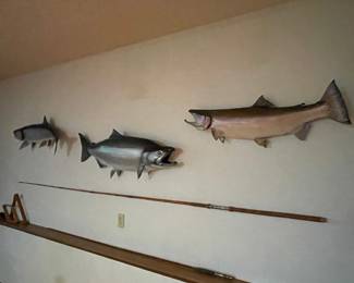 Lake Trout Replica Mount, Chinook Salmon Replica Mount, Rainbow Trout Replica Mount