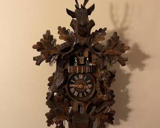 Black Forest German Trophy Buck Cuckoo Clock