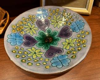 Chelsea Pottery Floral Design Shallow Bowl