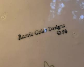 N.S. Gustin Co. Hand Painted Holly Design Mugs, Pitcher & Platter
