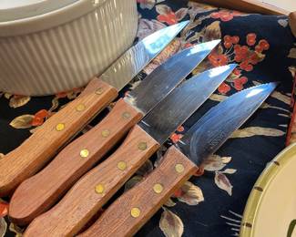 Set of 4 Dansk Wood Handled Steak Knives
