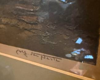 Framed & Matted Print "European Village Street Scene" by Alfred Van Neste