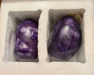 Alabaster Eggs Bookends