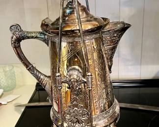 Victorian Tilting Ice Water Pitcher with Stand