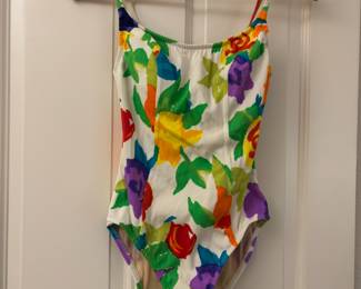 1980s Cole of California Floral One Piece Swimsuit – Size 10