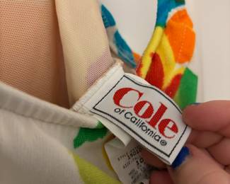 1980s Cole of California Floral One Piece Swimsuit – Size 10
