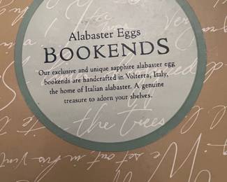 Alabaster Eggs Bookends