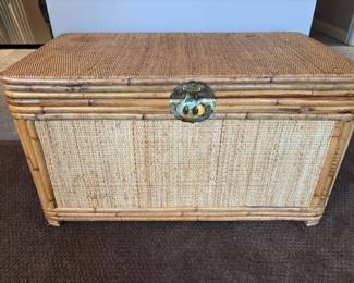 Bamboo Rattan Storage Trunk