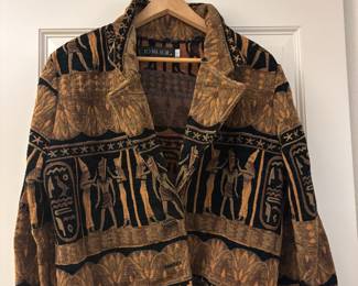 To Die For Egyptian Hieroglyphics Design Blazer – Size Large