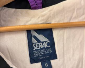 1980s Serac Purple, Teal & Black Women's Ski Suit – Size 8