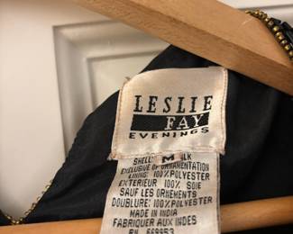 Leslie Faye Evenings Silk Colorful Sequin Embelleshed Long Sleeve Blouse – Size Medium