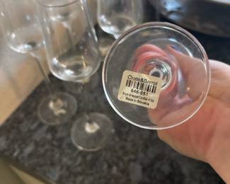 Set of 8 Crate & Barrel Champagne Flutes