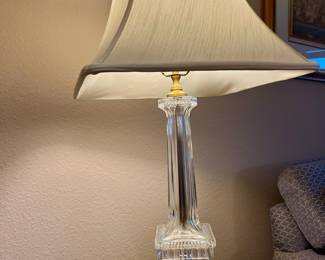 Cut Glass & Brass Table Lamp