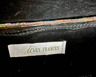 Mary Frances Brown and Green Beaded Handbag