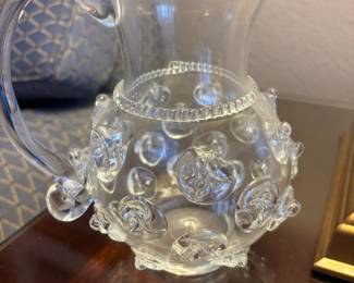 Juliska Florence Clear Blown Glass Pitcher
