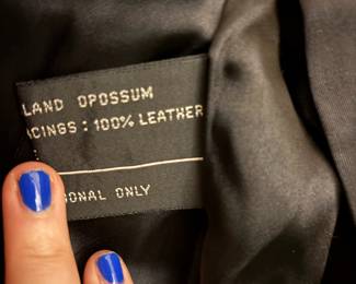 Andrew Marc Black New Zealand Opossum Fur Vest with Leather Trim – Size Medium